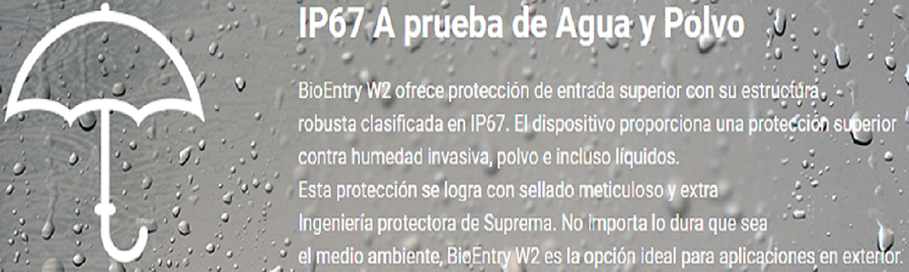 BioEntry W2 Uso Exterior IP67, IK09 /Multiformato (Lector 125 KHz EM / HID Prox 13.56MHz) Bluetooth
