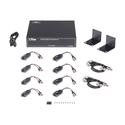 Kit 8 Canales/ Video+Poder con Utp
