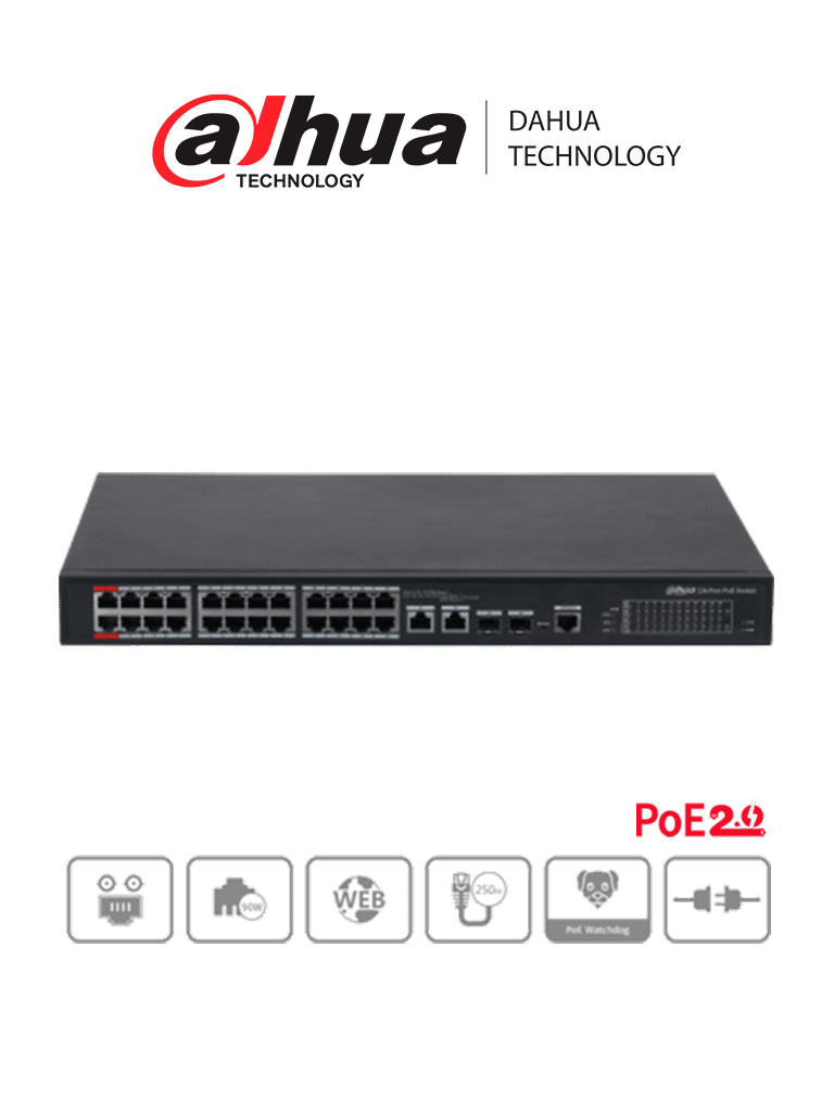 Switch PoE Administrable 24 Puertos